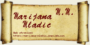 Marijana Mladić vizit kartica